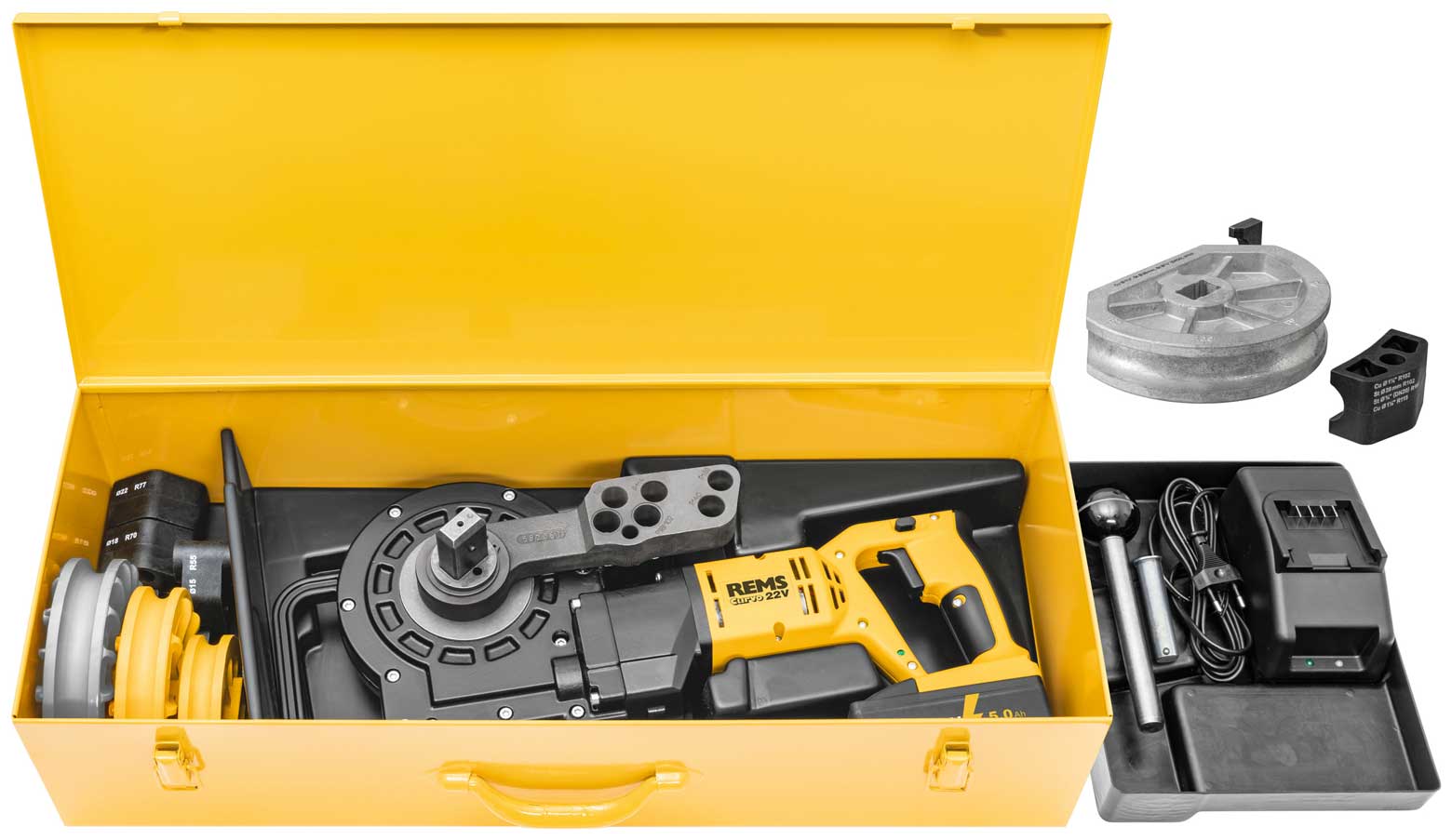REMS Curvo 22V Set 15+18+22+28 batteridriven rörbockare 580053R220.