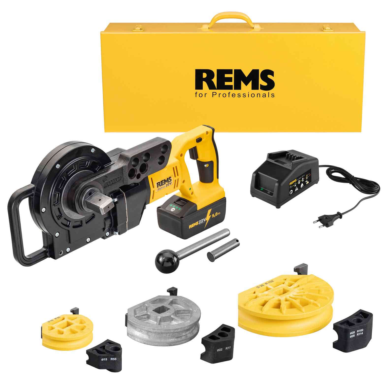 REMS Curvo 22V Set 15+22+28 R102 för kopparrör 580058R220.