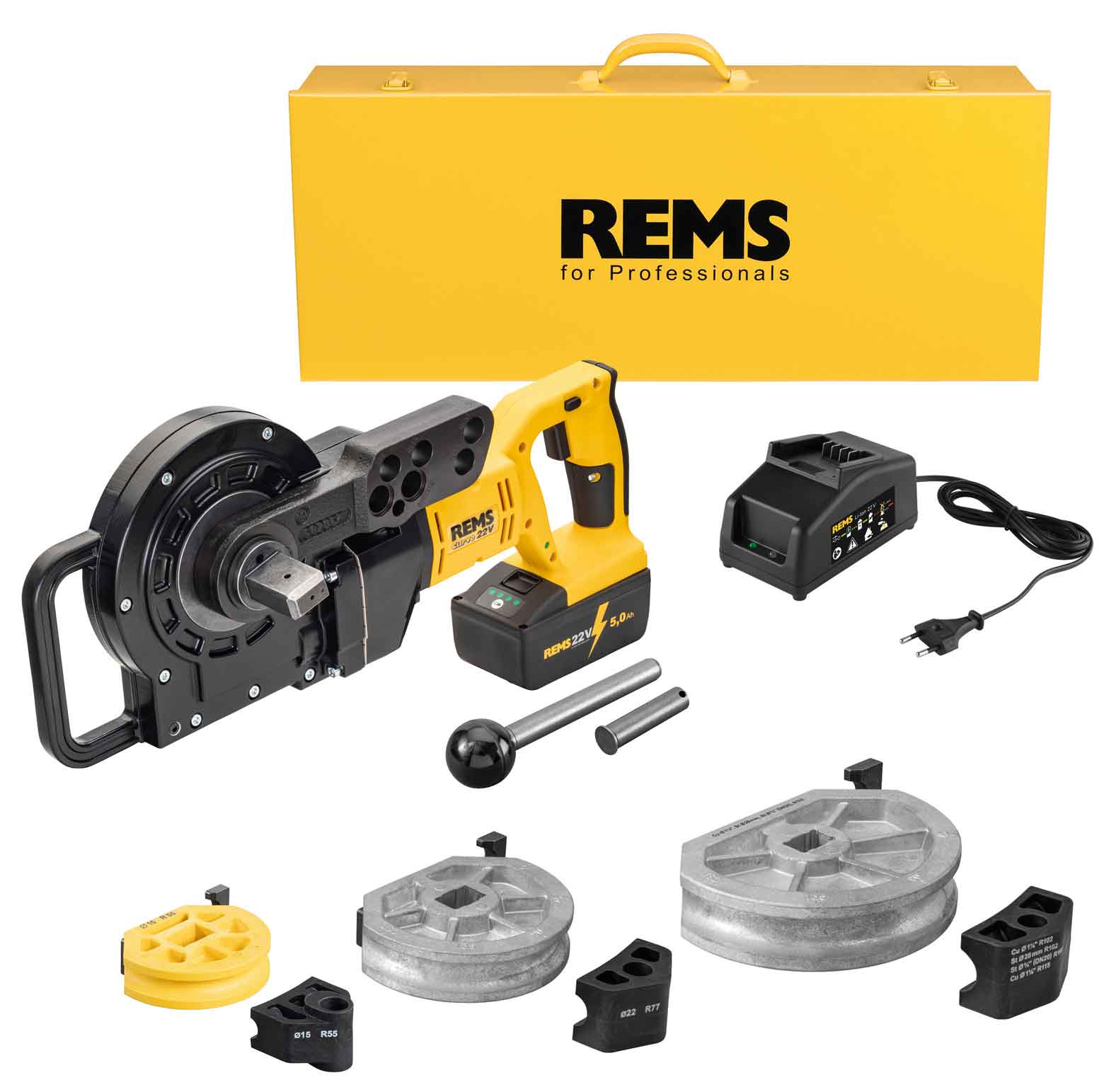 REMS Curvo 22V Set 16+20+26+32 batteridriven rörbockare 580067R220.