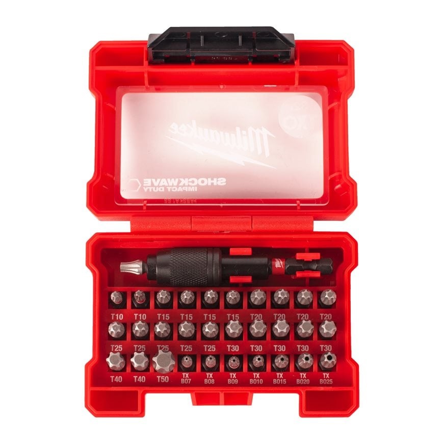 Milwaukee SHOCKWAVE Torx bitssats 32 delar 4932471586.