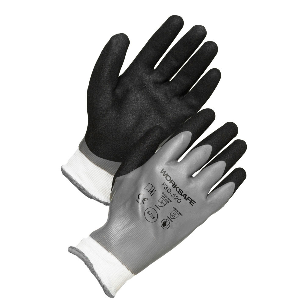 Worksafe P30-520 nitril- och PU-belagd precisionshandske.