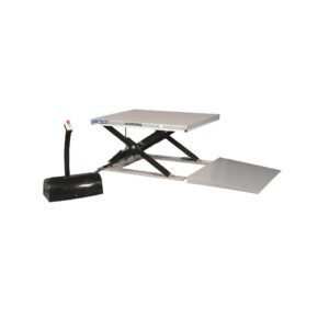 Silverstone SL1001 lågprofil lyftbord med ramp och kapacitet 1000 kg.