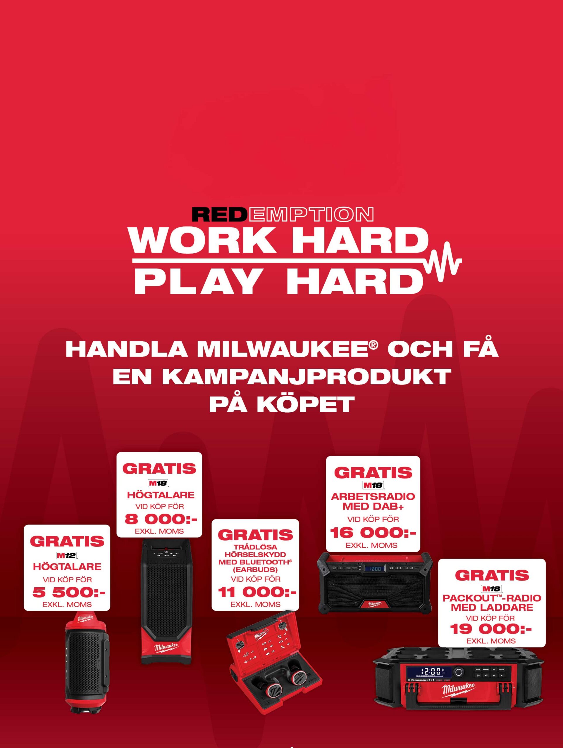 Milwaukee redemption. Handla för visst belopp och få en vara.